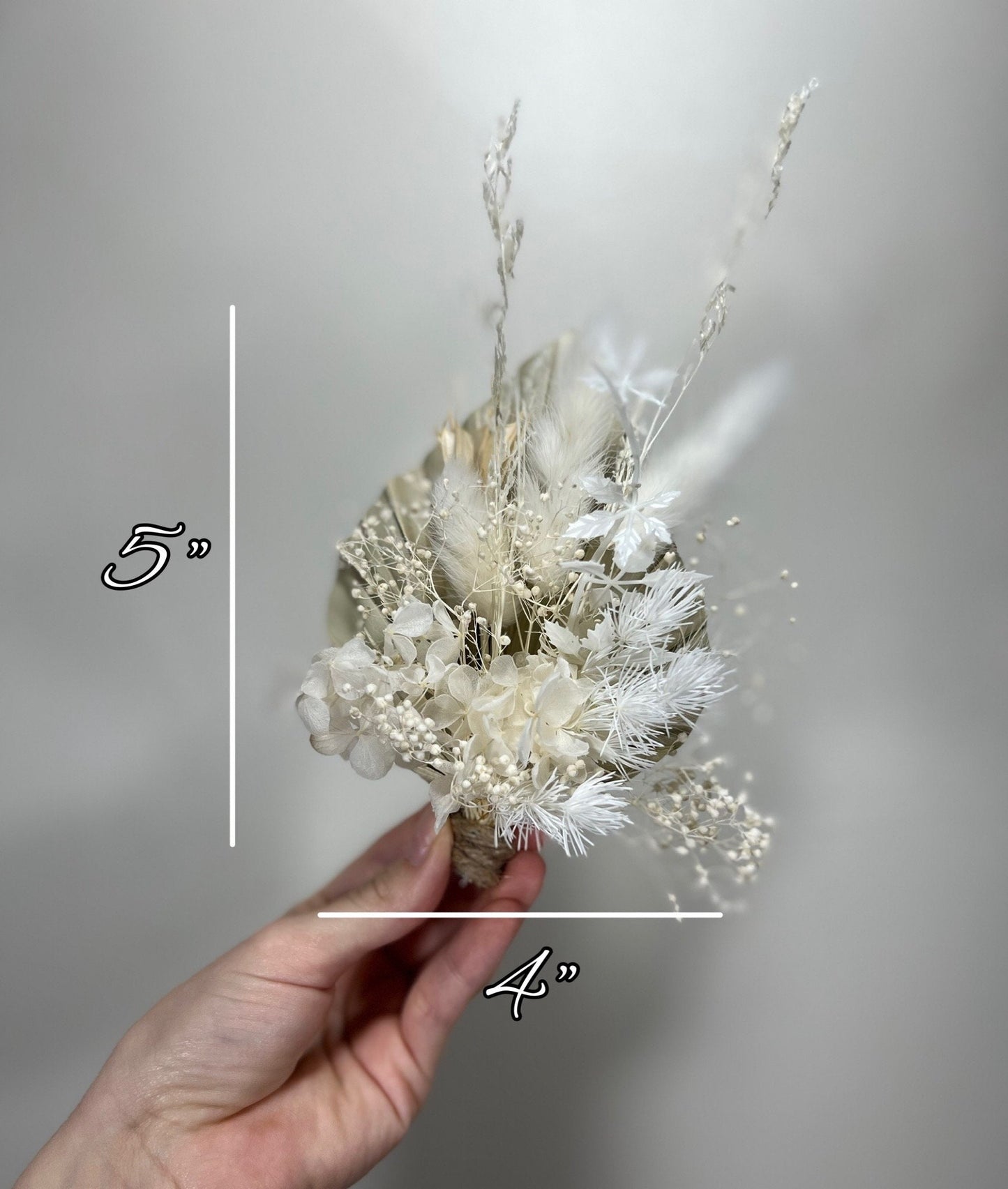 Wedding Boutonnière Boho White Wedding Ivory Groom Boutonniere Groomsmen Decor Bridal Hydrangea Dried Eucalyptus Baby Breath Pampas Grass