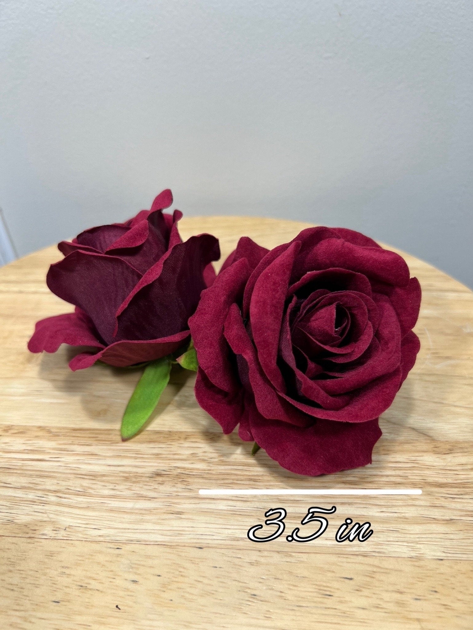 Burgundy Velvet Flowers Head Rose Dark Red Wine High Quality Maroon Red Wedding Artificial Roses Home Décor Silk Decorative DIY Supplies