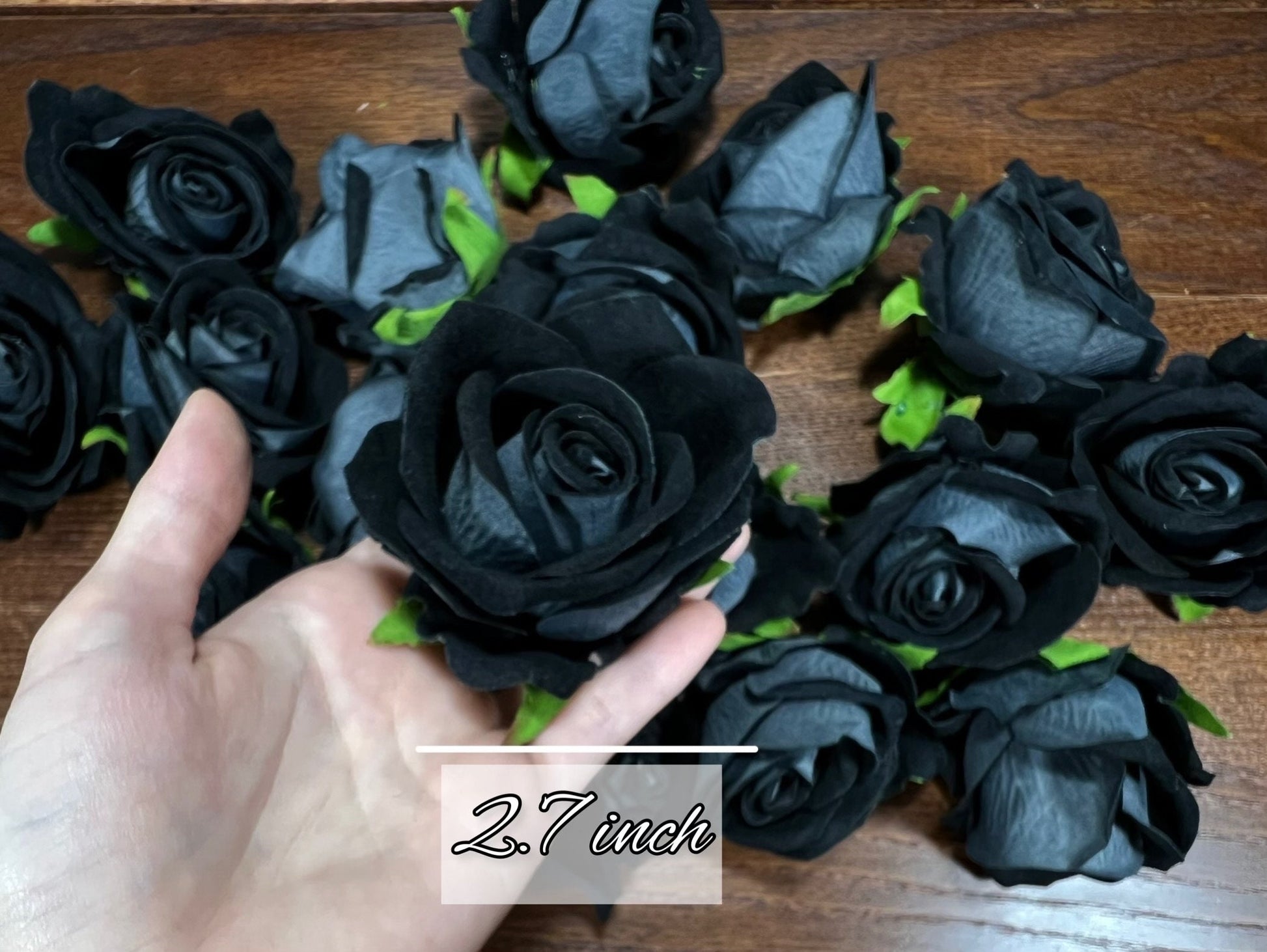 Black Artificial Flowers Head Rose Black High Quality Wedding Fake Roses Home Decor Silk Bridal Accessories Decorative DIY Supplies