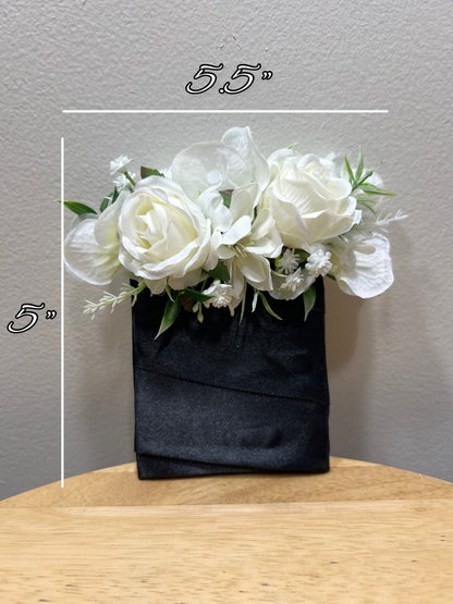 Wedding White Bouquet Cascade Black Bridesmaids Bridal Cascading Bouquet Wedding Bouquet Ivory Decor Eucalyptus Sage Flower Artificial
