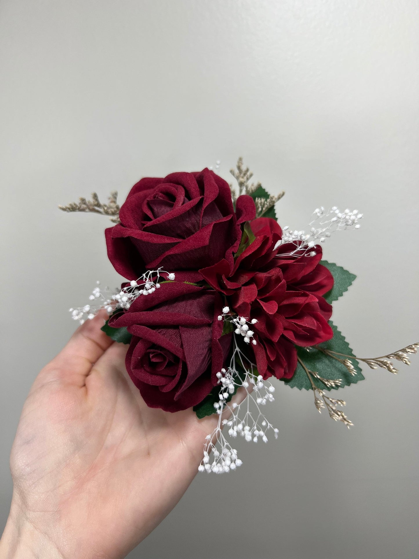 Wedding Cake Decoration Burgundy Topper Decor Flower Cake Arrangements Wedding Burgundy Cake Decor Artificial Flowers Topper Cake Burgundy