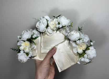 Wedding Pocket Boutonniere White Groom Boutonnière Square Groomsmen Wedding Ivory Rustic Decor Artificial Flowers White Boutonnière Pocket