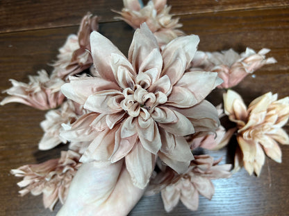 Artificial Flowers Dahlia Head Ivory High Quality Gerbera Wedding White Fake Burgundy Silk Dusty Rose Accessories Home Decor DIY