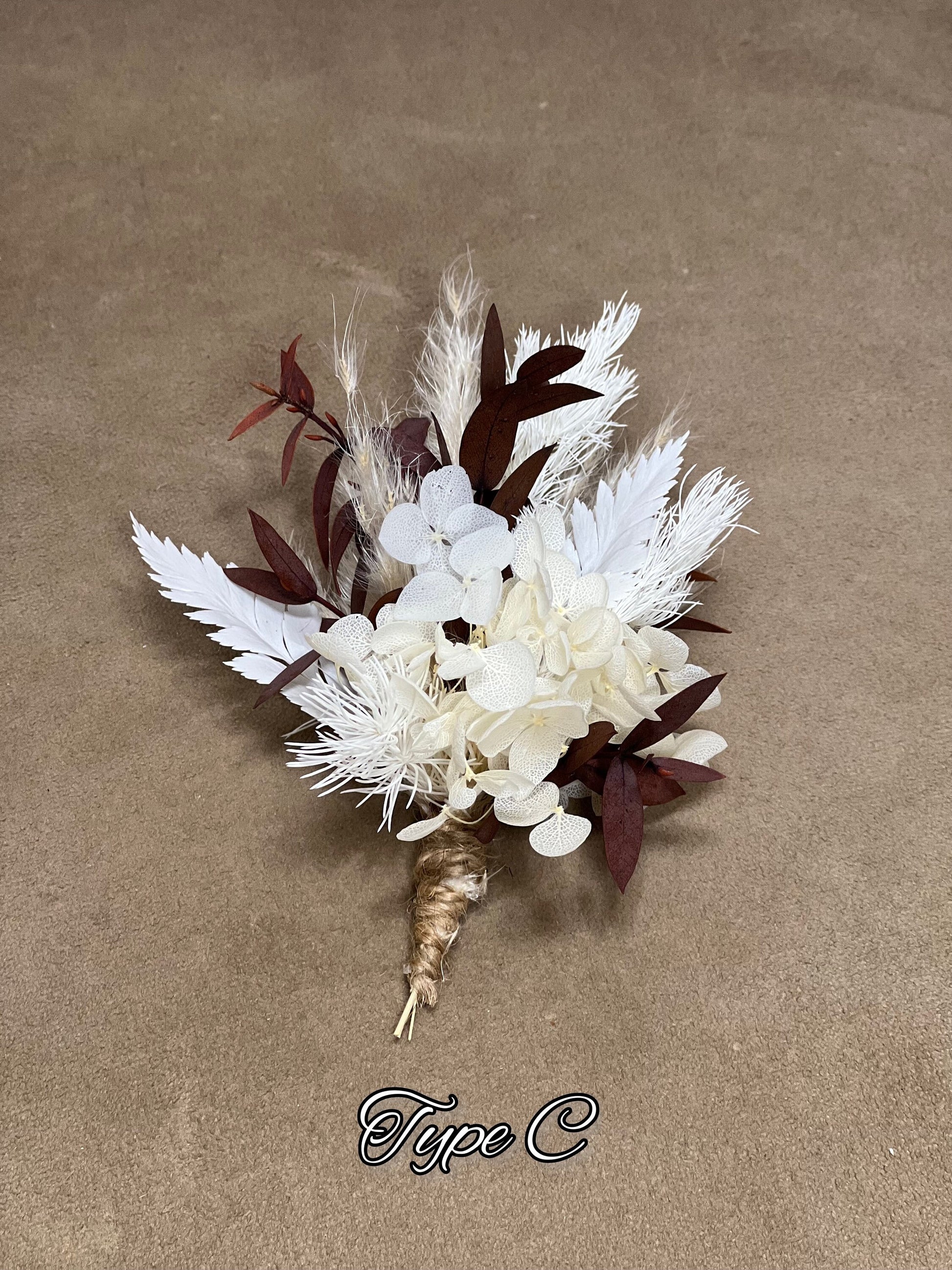 Wedding Boutonniere White Boho Wedding Groom Boutonniere Groomsmen Ivory Dusty Rose Men Boutonnière Artificial Flower Pampas Grass