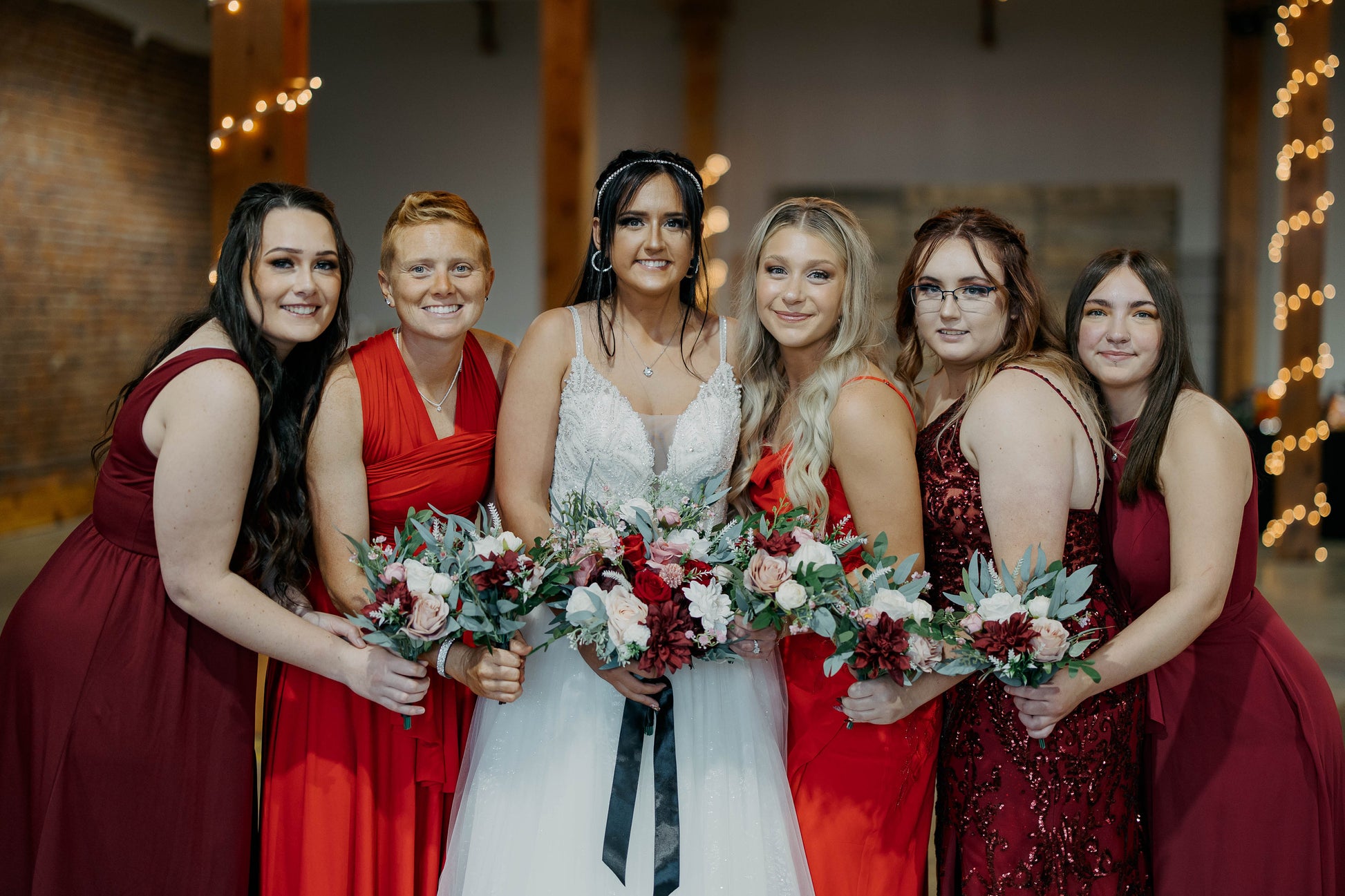 Wedding Bouquet Burgundy Bridal Wedding Rustic Bouquet Dusty Rose Bridesmaids Decor Eucalyptus Handmade Pink Wild Flower Artificial Flower