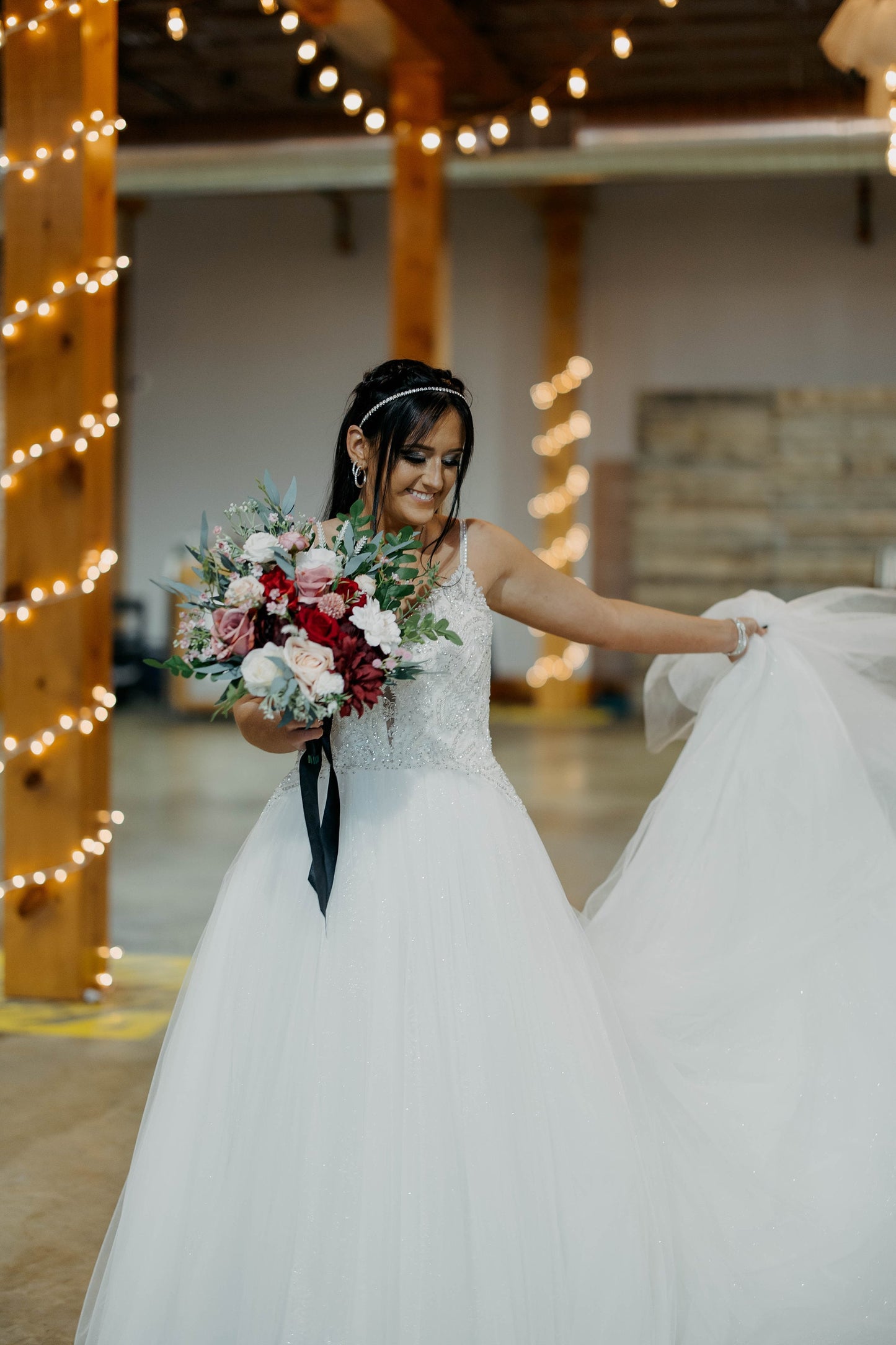 Wedding Bouquet Burgundy Bridal Wedding Rustic Bouquet Dusty Rose Bridesmaids Decor Eucalyptus Handmade Pink Wild Flower Artificial Flower