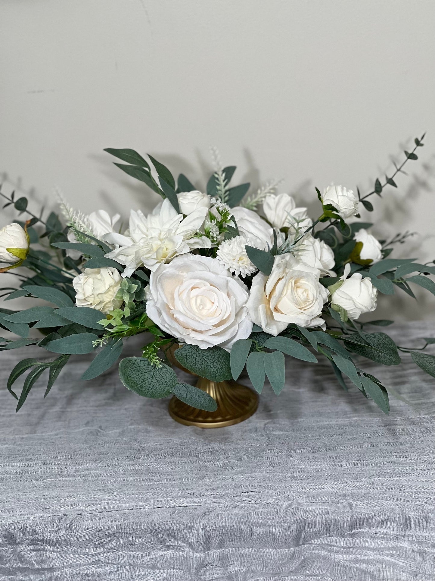 White Bouquet Bridal Wedding Pearls Bridesmaids Ivory Bouquet Greenery Eucalyptus White Artificial Flower Reddit