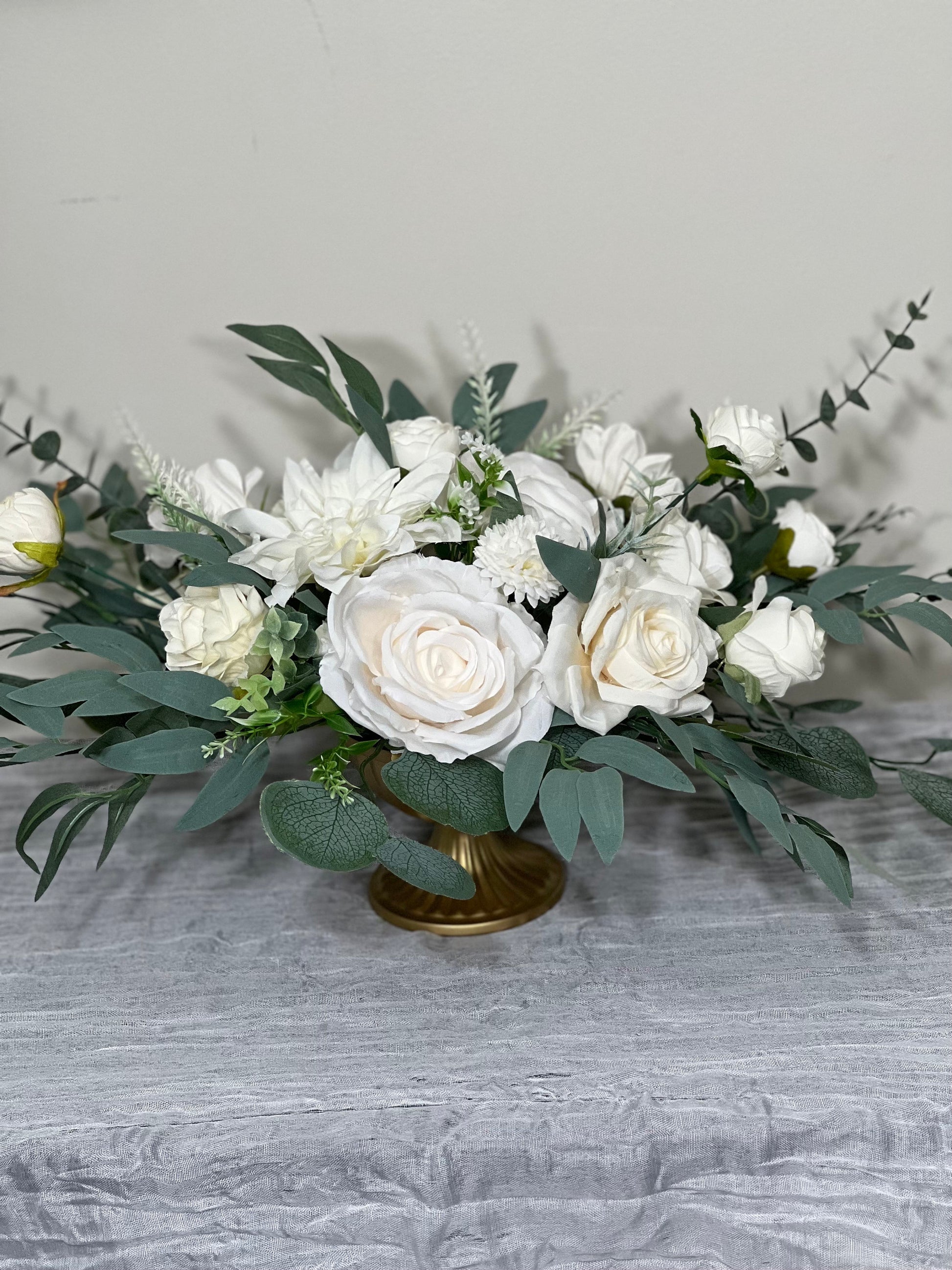 White Bouquet Bridal Wedding Pearls Bridesmaids Ivory Bouquet Greenery Eucalyptus White Artificial Flower Reddit