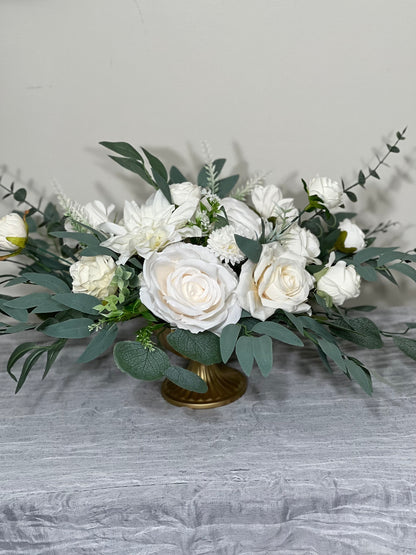 White Bouquet Bridal Wedding Pearls Bridesmaids Ivory Bouquet Greenery Eucalyptus White Artificial Flower Reddit