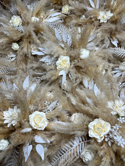 Wedding Pampas Grass Centerpiece Boho Pampas Grass Centerpiece Table Flower Ball Barrel Decor Wiskey Stand Artificial Flower