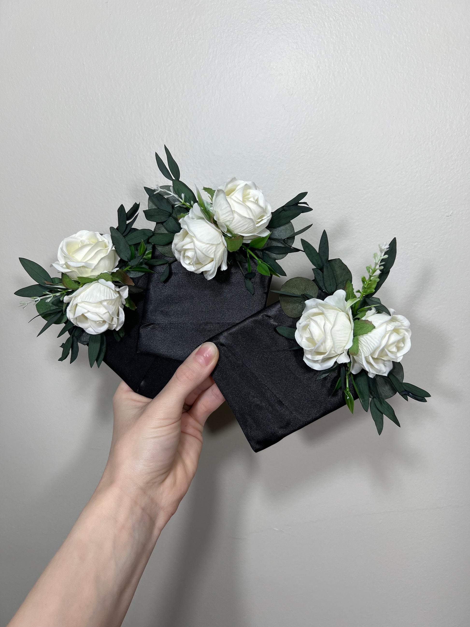 Wedding Pocket Boutonniere White Groom Boutonnière Square Groomsmen Wedding Ivory Rustic Decor Artificial Flowers White Boutonnière Pocket