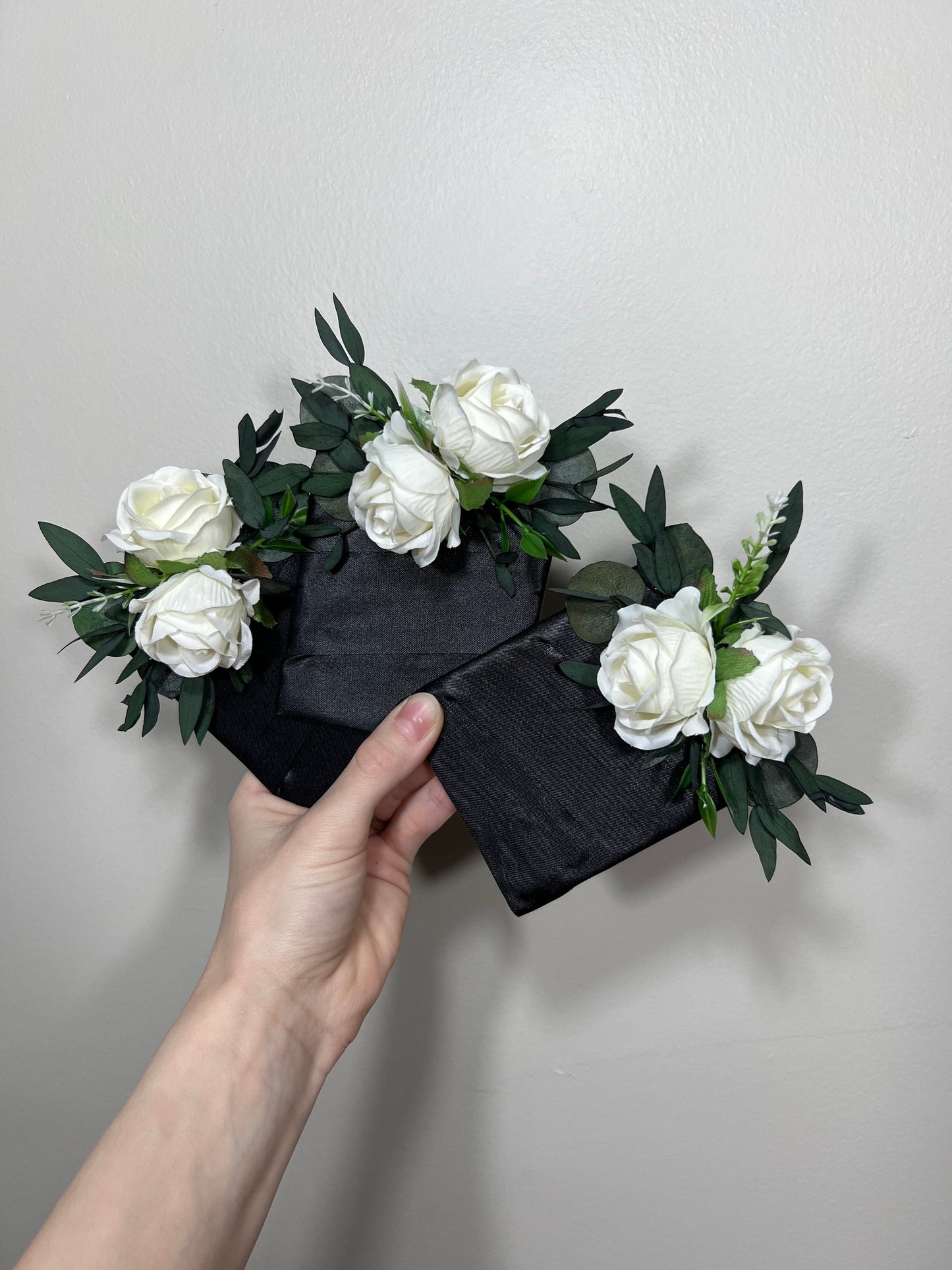 Wedding Pocket Boutonniere White Groom Boutonnière Square Groomsmen Wedding Ivory Rustic Decor Artificial Flowers White Boutonnière Pocket