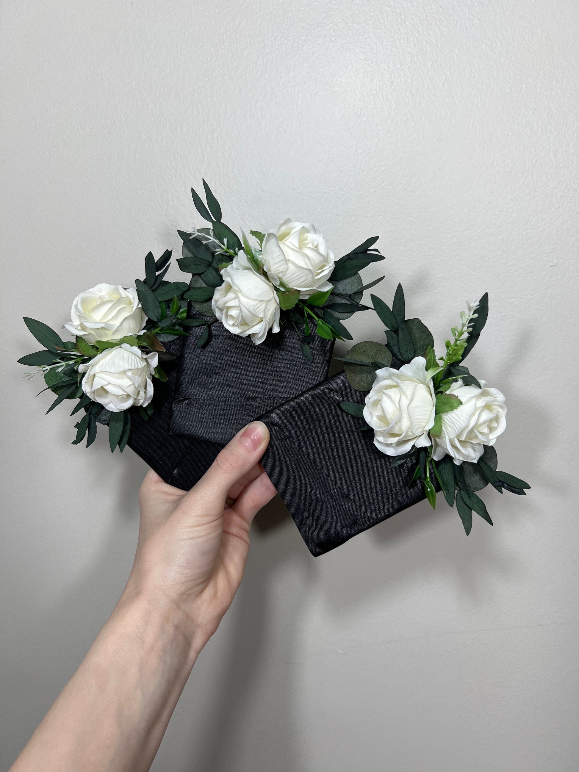 Wedding Pocket Boutonniere White Groom Boutonnière Square Groomsmen Wedding Ivory Rustic Decor Artificial Flowers White Boutonnière Pocket