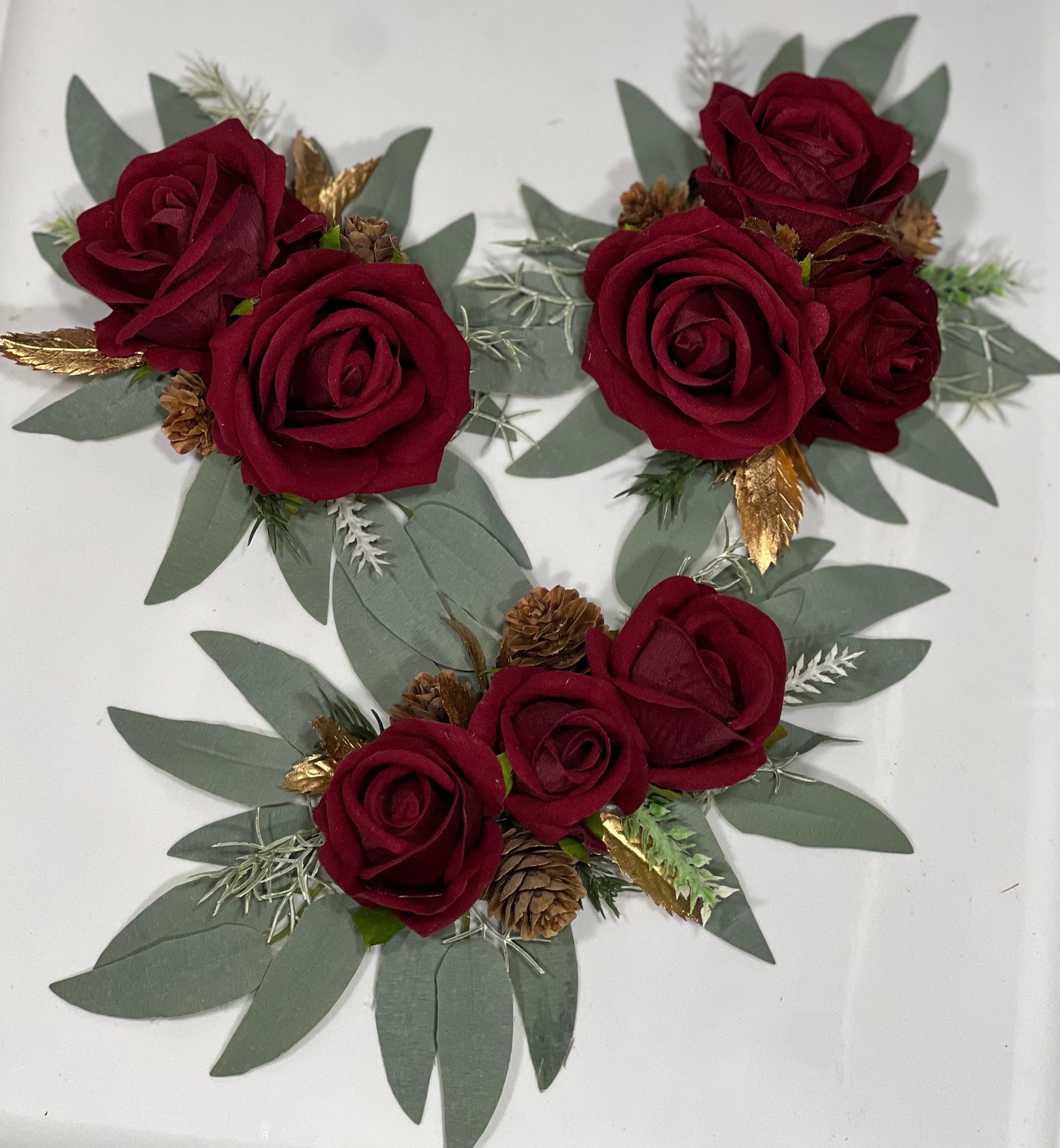 Wedding Cake Decor Christmas Burgundy Cake Topper Decoration Cake Arrangements Wedding Burgundy Cake Decor Gold Wedding Artificial Flowers