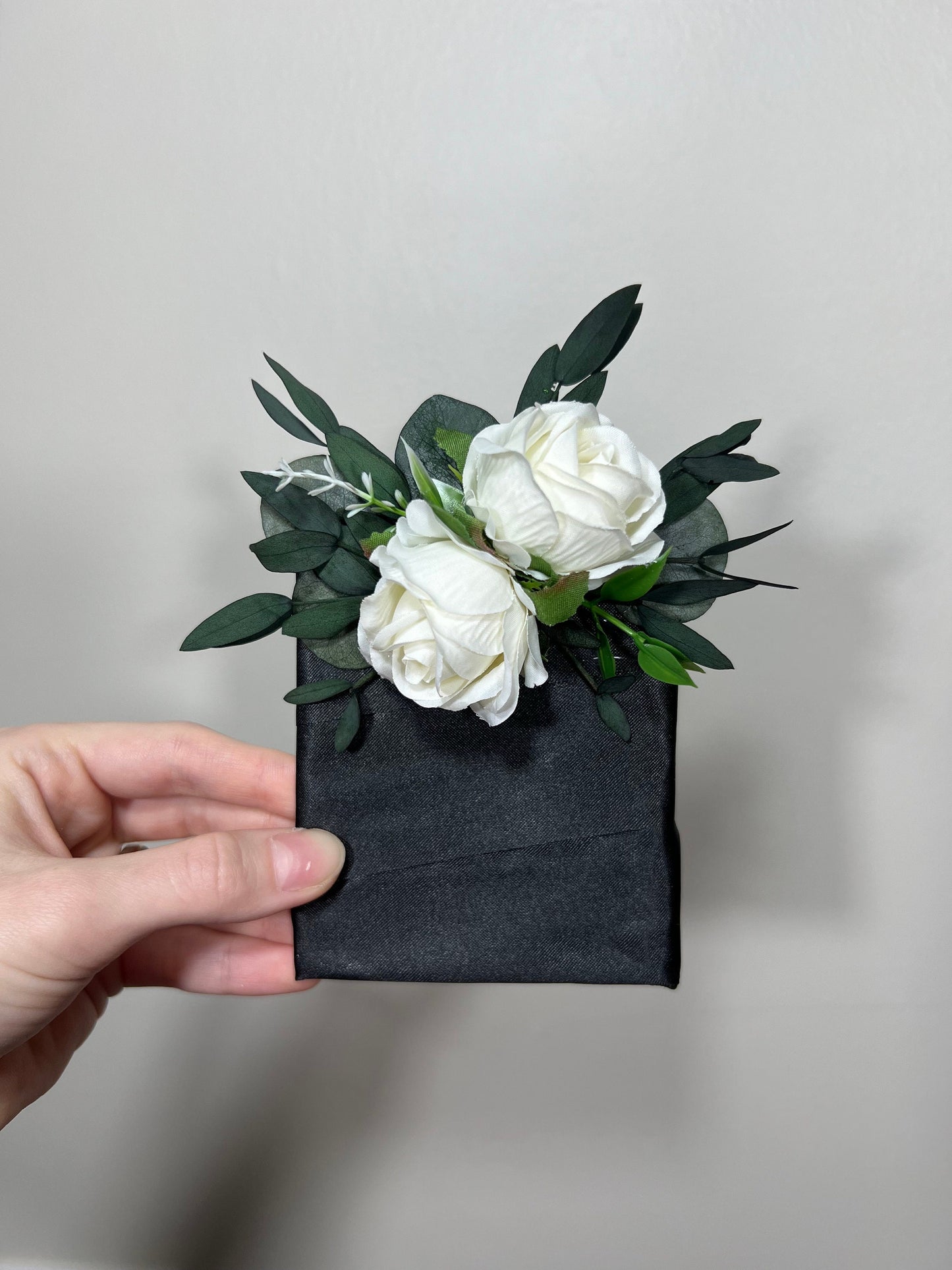 Wedding Pocket Boutonniere White Groom Boutonnière Square Groomsmen Wedding Ivory Rustic Decor Artificial Flowers White Boutonnière Pocket
