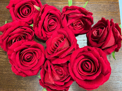 Red Artificial Flowers Head Rose Dark Red High Quality Wedding Fake Roses Silk Red Decorative Home Decor DIY Not Burgundy