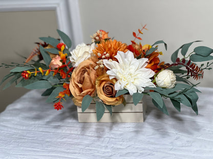 Small Wooden Crate Wedding Centerpiece container Vase Custom Stained Wood Box Wedding White Candle Holder Decoration Organizer Home Decor