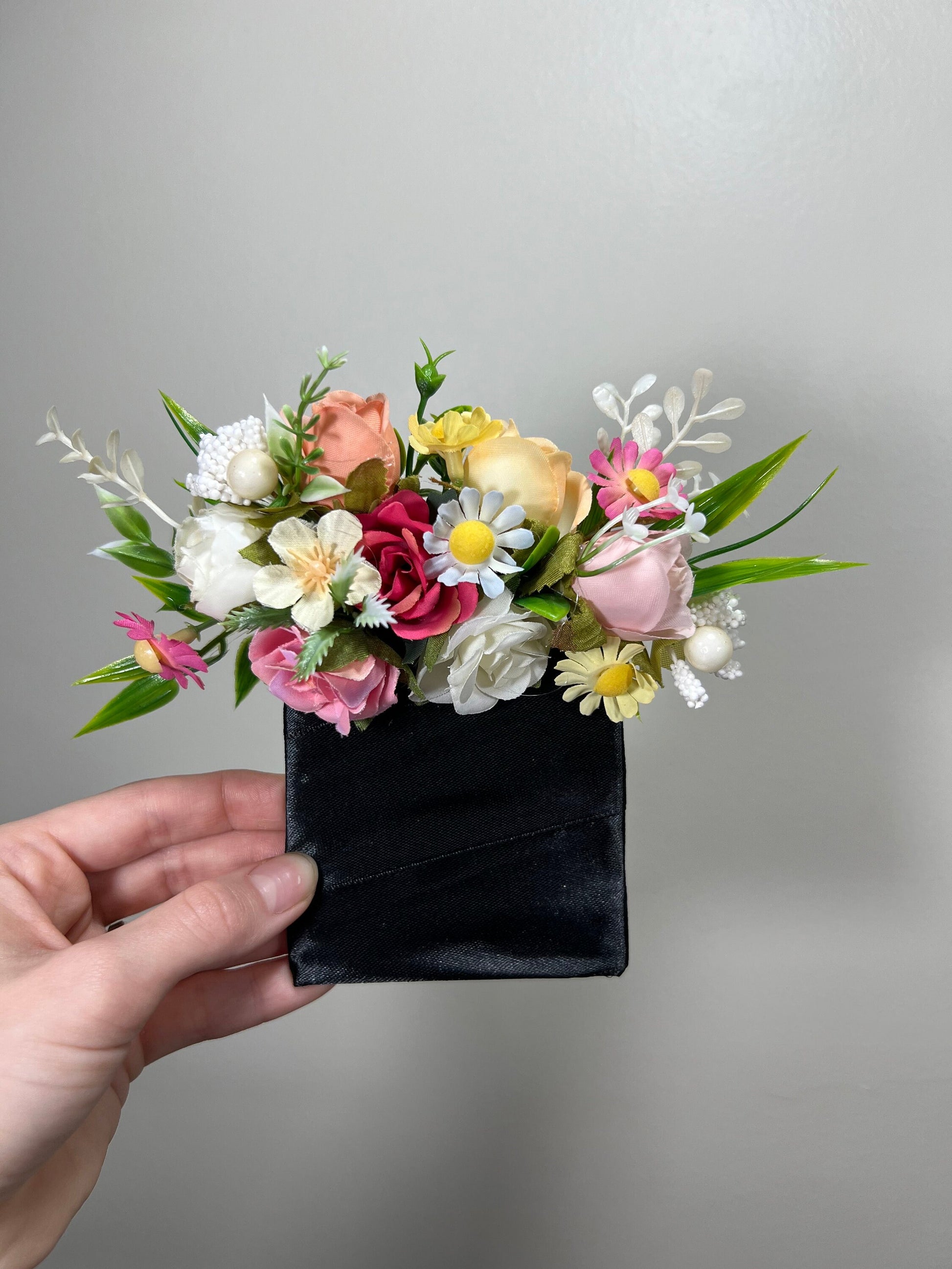 Wedding Pocket Boutonniere White Groom Boutonnière Dusty Rose Square Groomsmen Pocket Boutonniere Orange Rustic Multicolor Artificial