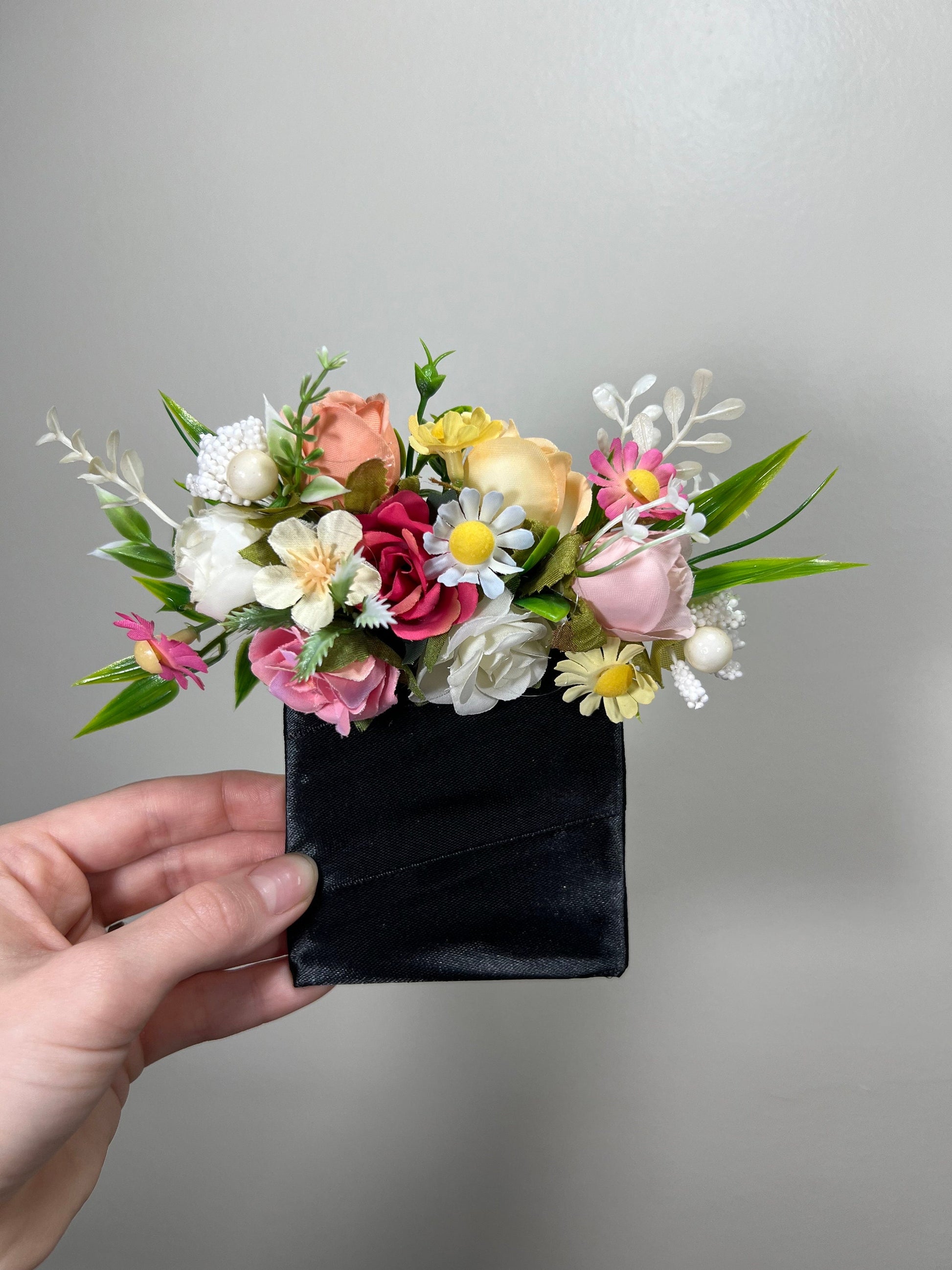 Wedding Pocket Boutonniere White Groom Boutonnière Dusty Rose Square Groomsmen Pocket Boutonniere Orange Rustic Multicolor Artificial