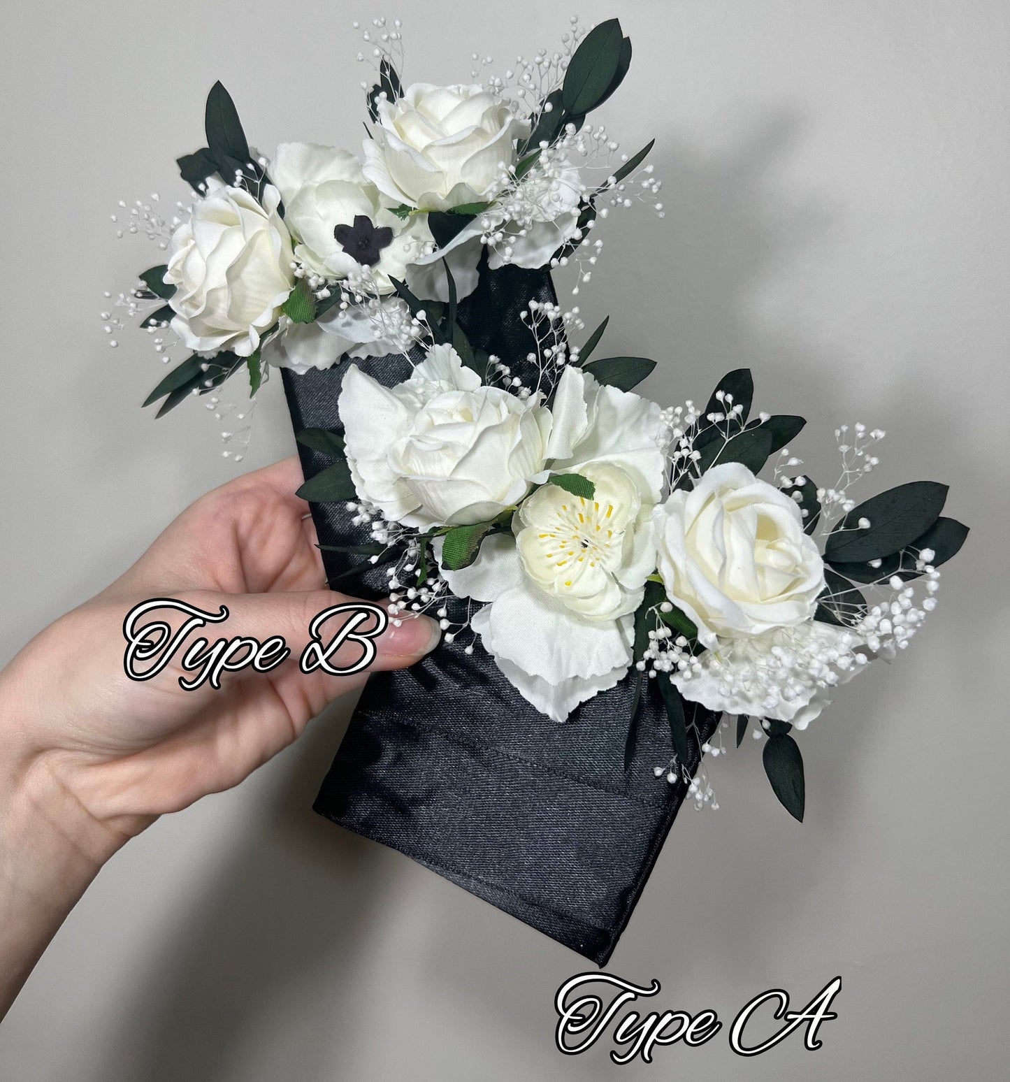 Wedding Pocket Boutonniere White Anemone Baby Breath Groom Boutonnière Square Groomsmen Wedding Ivory Rustic Eucalyptus Artificial Flowers