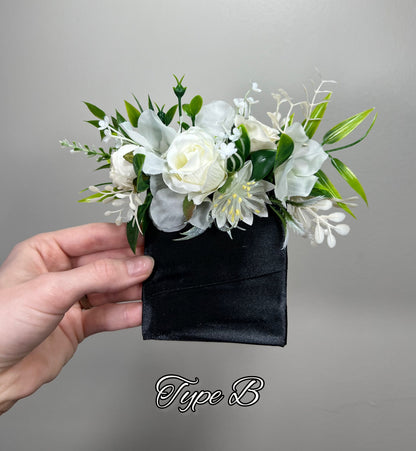 Wedding Pocket Boutonniere White Groom Boutonnière Ivory Square Groomsmen Pocket Boutonniere Wedding Ivory Rustic Artificial Flowers Reddit