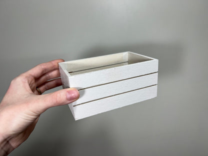 Small Wooden Crate Wedding Centerpiece container Vase Custom Stained Wood Box Wedding White Candle Holder Decoration Organizer Home Decor