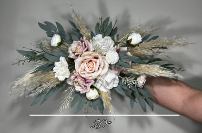 Wedding Centerpiece Dusty Rose Boho Table Decor Pink White Centerpiece Pink Wedding Arch Arrangement Dusty Rose Artificial Flower Reddit
