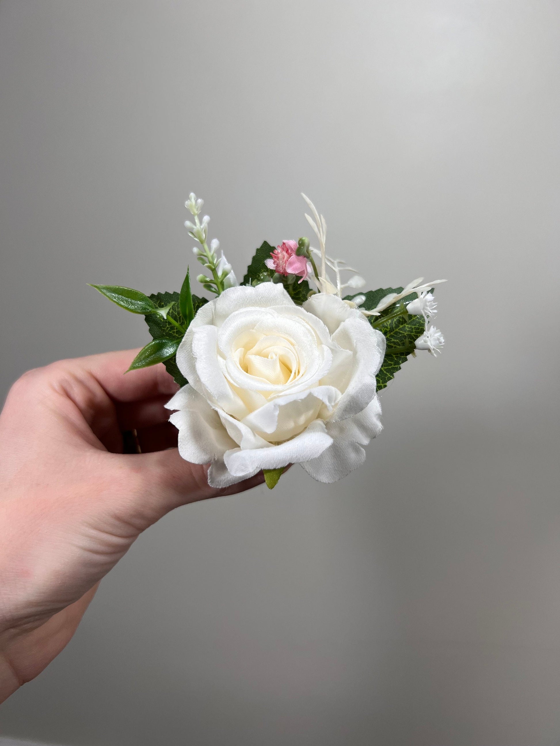 Wedding Bouquet Dusty Blue Bridal Rustic Wedding White Bouquet Wild Flower Dusty Rose Light Blue Sky Eucalyptus Flower Ivory Artificial