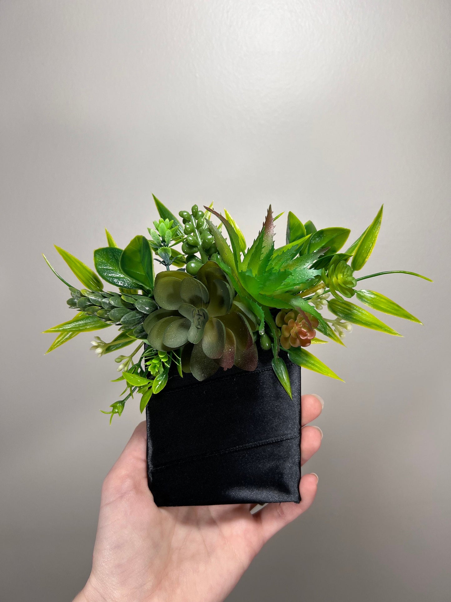 Succulent Pocket Boutonniere Wedding Groom Boutonnière Succulent Square Groomsmen Pocket Boutonniere Green Wedding Rustic Artificial Flower