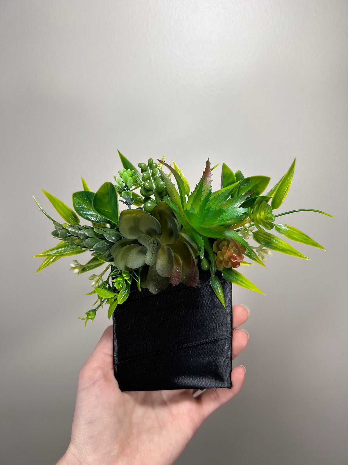 Succulent Pocket Boutonniere Wedding Groom Boutonnière Succulent Square Groomsmen Pocket Boutonniere Green Wedding Rustic Artificial Flower