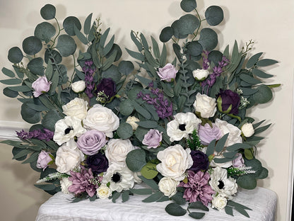 Wedding Lavender Bouquet Purple Bridal Violet Bouquet Plum Bridesmaids Lilac Anemone Hydrangea Eucalyptus White Wild Flowers Artificial