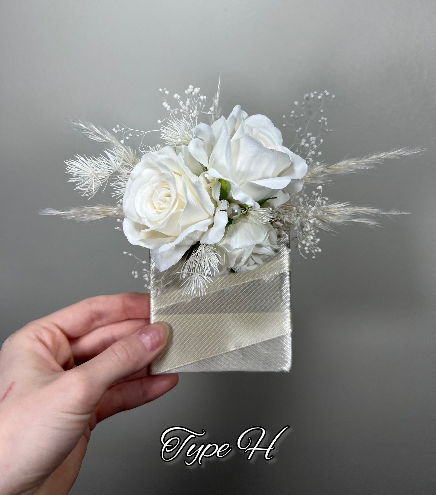 Wedding Pocket Boutonniere White Groom Boutonnière Ivory Square Groomsmen Pocket Prom Boutonniere Wedding White Boutonniere