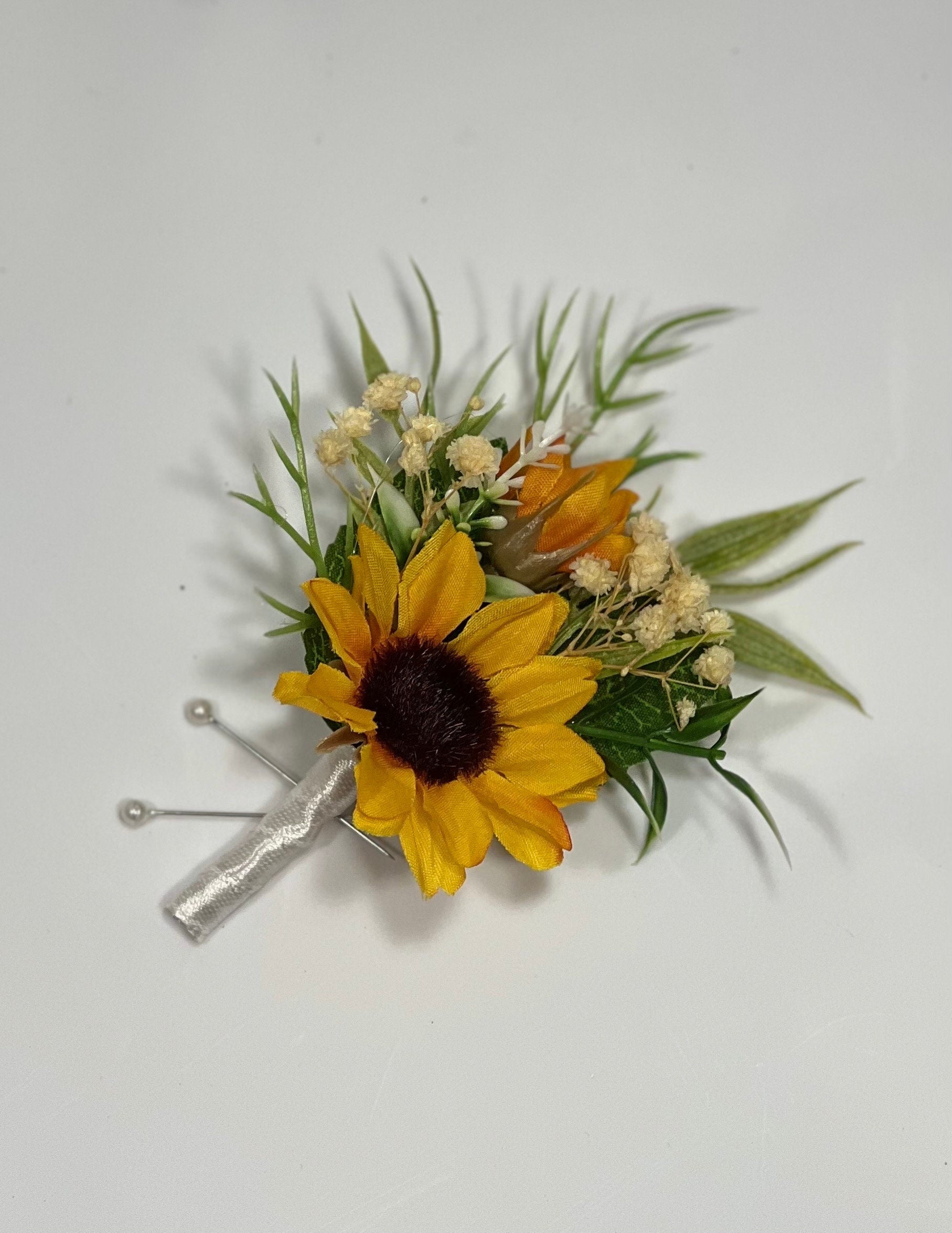 Sunflower Boutonniere Burgundy Groom Boutonnières Groomsmen Sunflower Boutonnière Red Groom Fall Sunflower Artificial Flowers