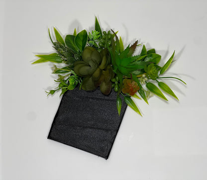 Succulent Pocket Boutonniere Wedding Groom Boutonnière Succulent Square Groomsmen Pocket Boutonniere Green Wedding Rustic Artificial Flower