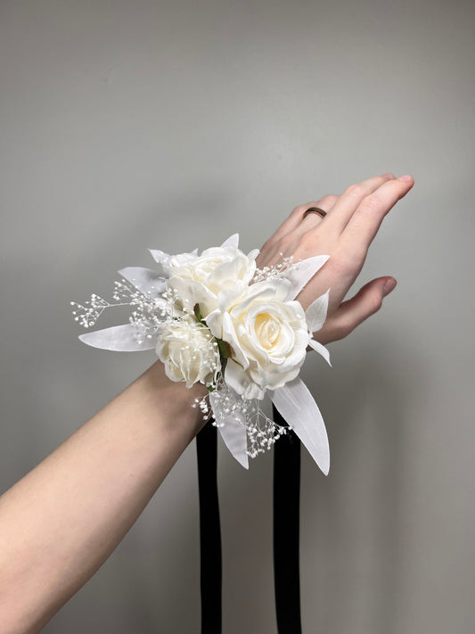 Wedding Corsage White Groom Wedding Groomsmen Boutonnière Ivory Artificial Flowers White Rose Classic Corsage White Reddit