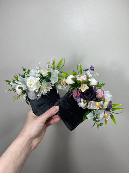 Wedding Pocket Boutonniere White Groom Boutonnière Dusty Rose Orange Square Groomsmen Pocket Boutonniere Dandelion Artifical Flower Wild