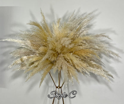 Wedding White Centerpiece Boho Pampas Grass Centerpiece Table Flower Ball Barrel Decor Wiskey Stand  Ivory Artificial Flower