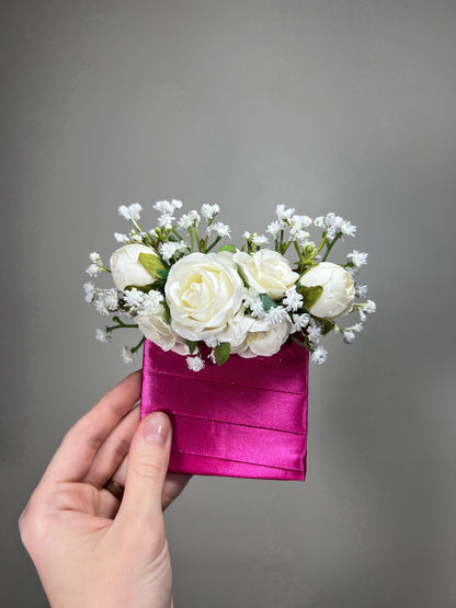 White Pocket Boutonniere Groom Boutonnière Ivory Square Groomsmen White Pocket Boutonniere Baby Breath Rustic Decor Artificial Flower Reddit