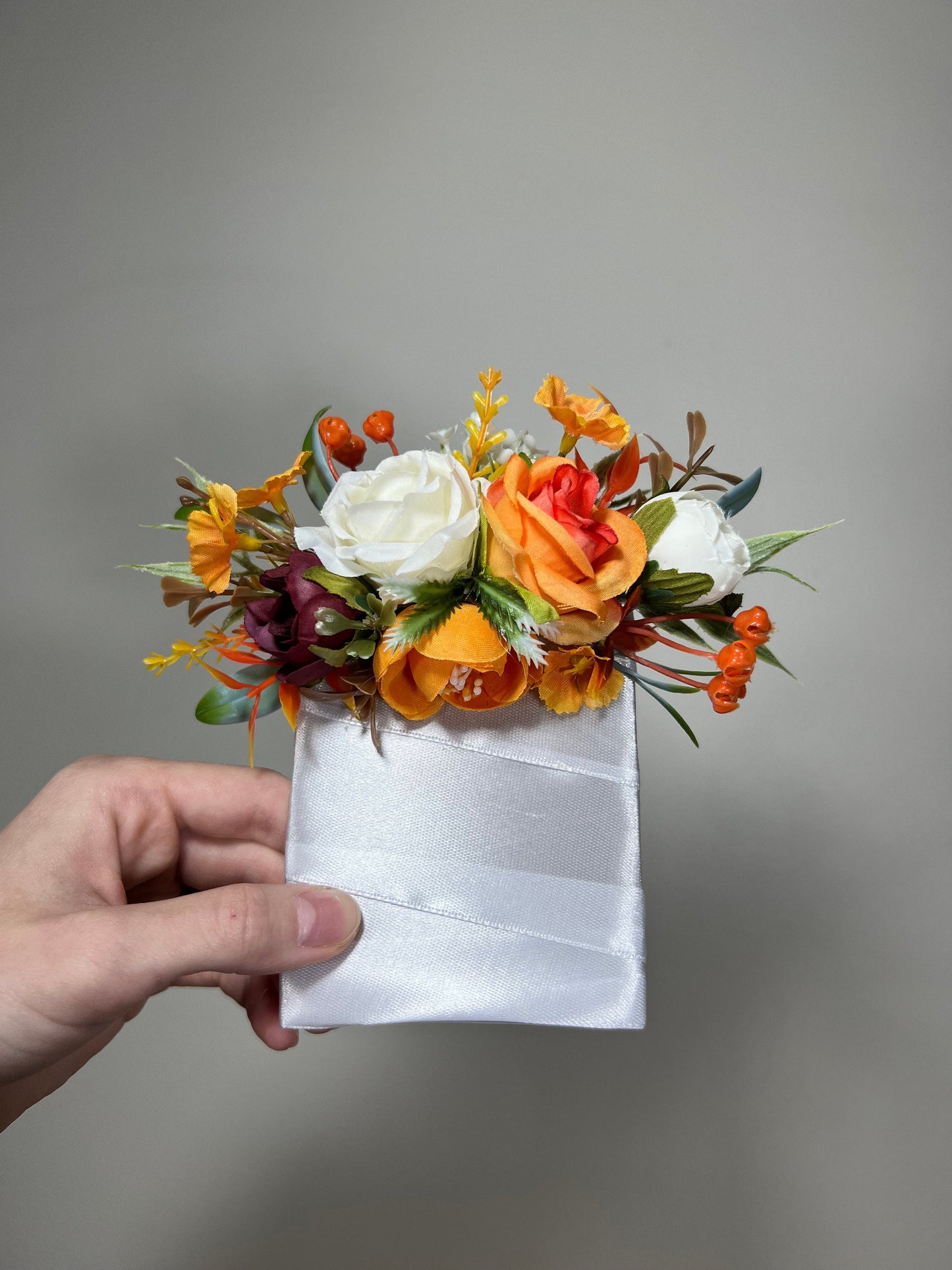 Wedding Pocket Boutonniere White Groom Boutonnière Rust Square Groomsmen Pocket Boutonniere Wedding Burnt Orange Burgundy Artificial Flowers