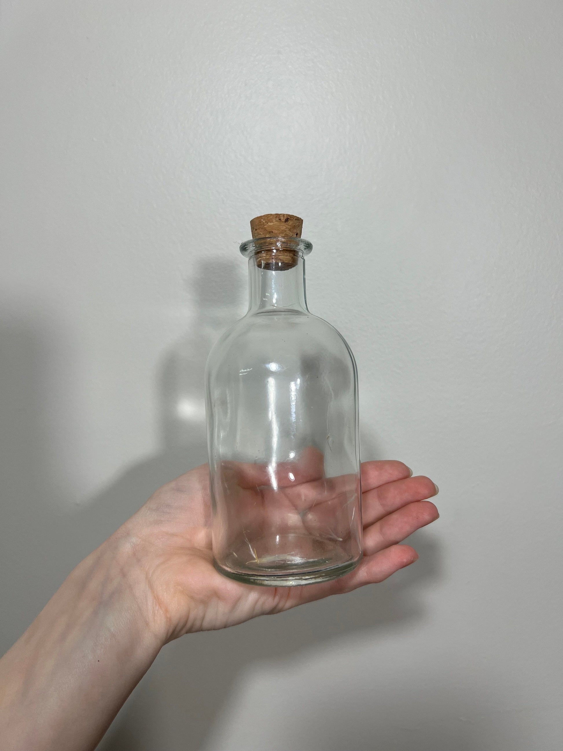 Glass Bottle Corked Wedding 5.6" Bottle Glass Home Decor Office Vintage Style DIY Decor Bottle Bud Vase