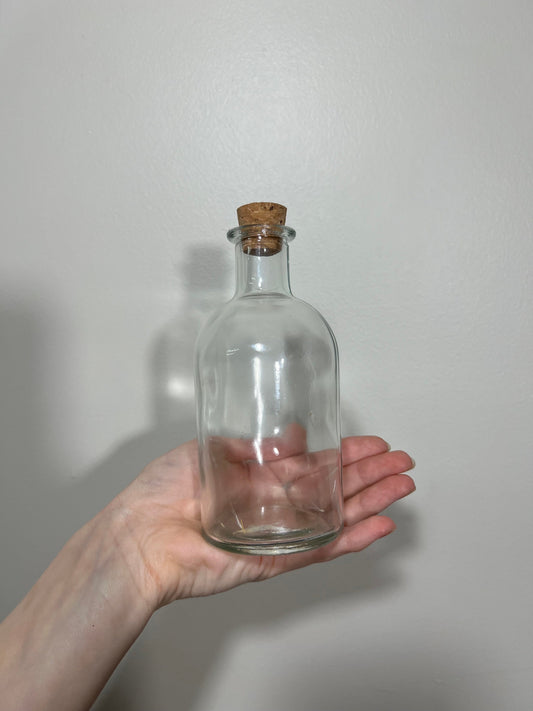 Glass Bottle Corked Wedding 5.6" Bottle Glass Home Decor Office Vintage Style DIY Decor Bottle Bud Vase