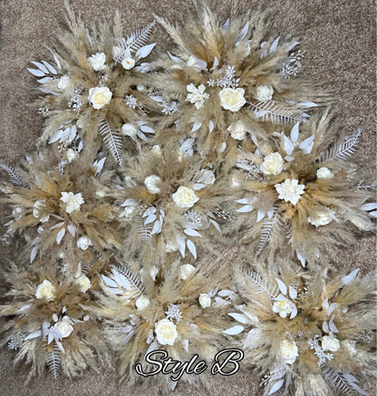 Wedding Pampas Grass Centerpiece Boho Pampas Grass Centerpiece Table Flower Ball Barrel Decor Wiskey Stand Artificial Flower