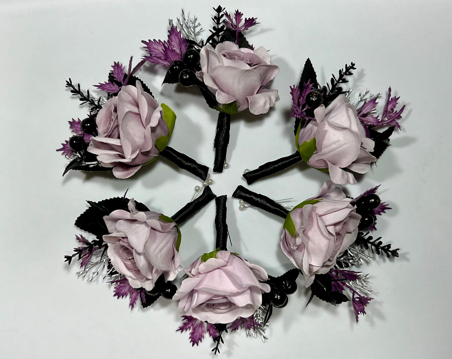 Wedding Bouquet Black Purple Bridal Gothic Bouquet Black Dark Purple Bridesmaids Bouquet Black Purple Calla Lily Gold Artificial Flower