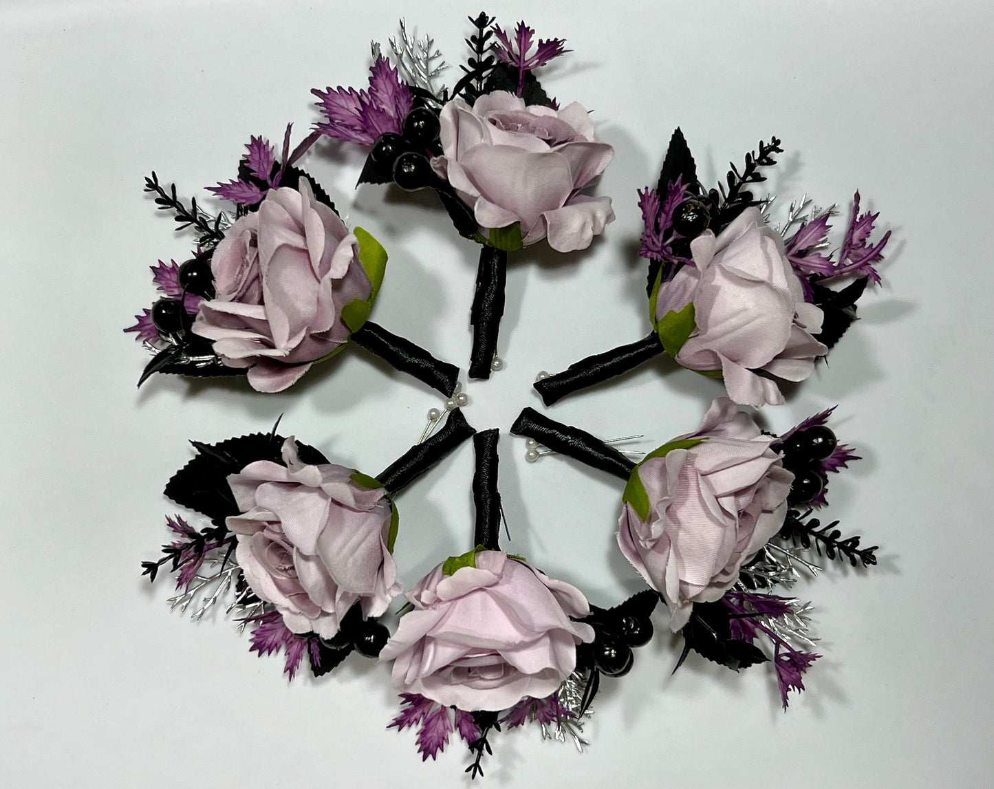 Wedding Bouquet Black Purple Bridal Gothic Bouquet Black Dark Purple Bridesmaids Bouquet Black Purple Calla Lily Gold Artificial Flower
