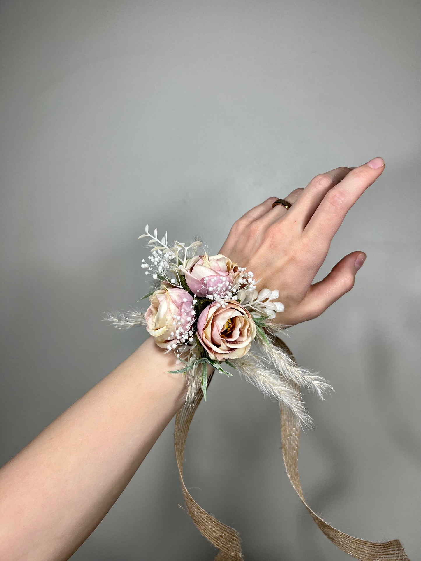 Corsage Wedding Dusty Rose Wrist Corsage Bridesmaids Dusty Rose Corsage Mom Corsage Accessories Artificial Flowers