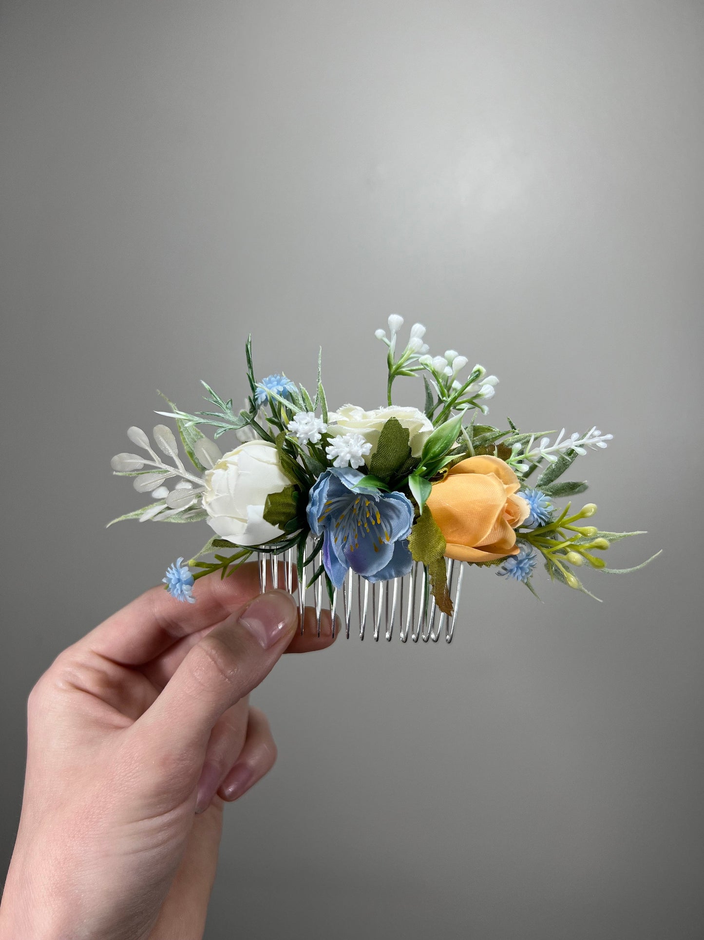 Orange Bouquet Blue Bridal Wedding Orange Rustic White Bridesmaids Bouquet Eucalyptus Greenery Ivory Orange Blue Artificial Flower
