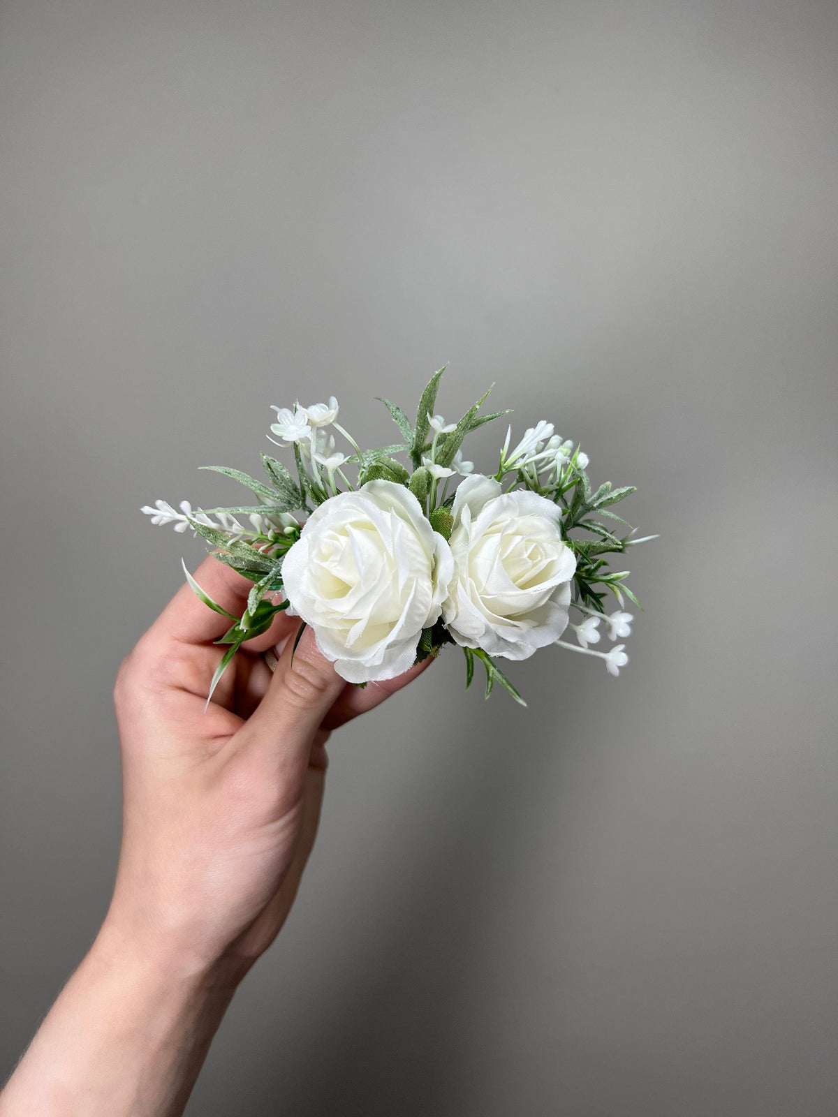 White Boutonniere Magnetic Holder Pocket Insert Replacement Alternative Groom Wedding Groomsmen Boutonnière Magnet Clip Ivory Artificial