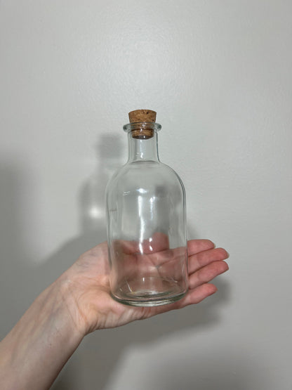 Glass Bottle Corked Wedding 5.6" Bottle Glass Home Decor Office Vintage Style DIY Decor Bottle Bud Vase