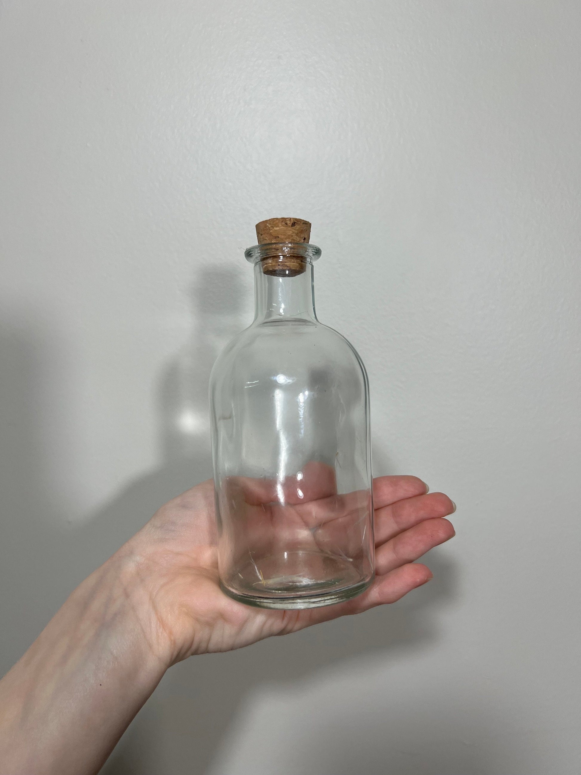 Glass Bottle Corked Wedding 5.6" Bottle Glass Home Decor Office Vintage Style DIY Decor Bottle Bud Vase