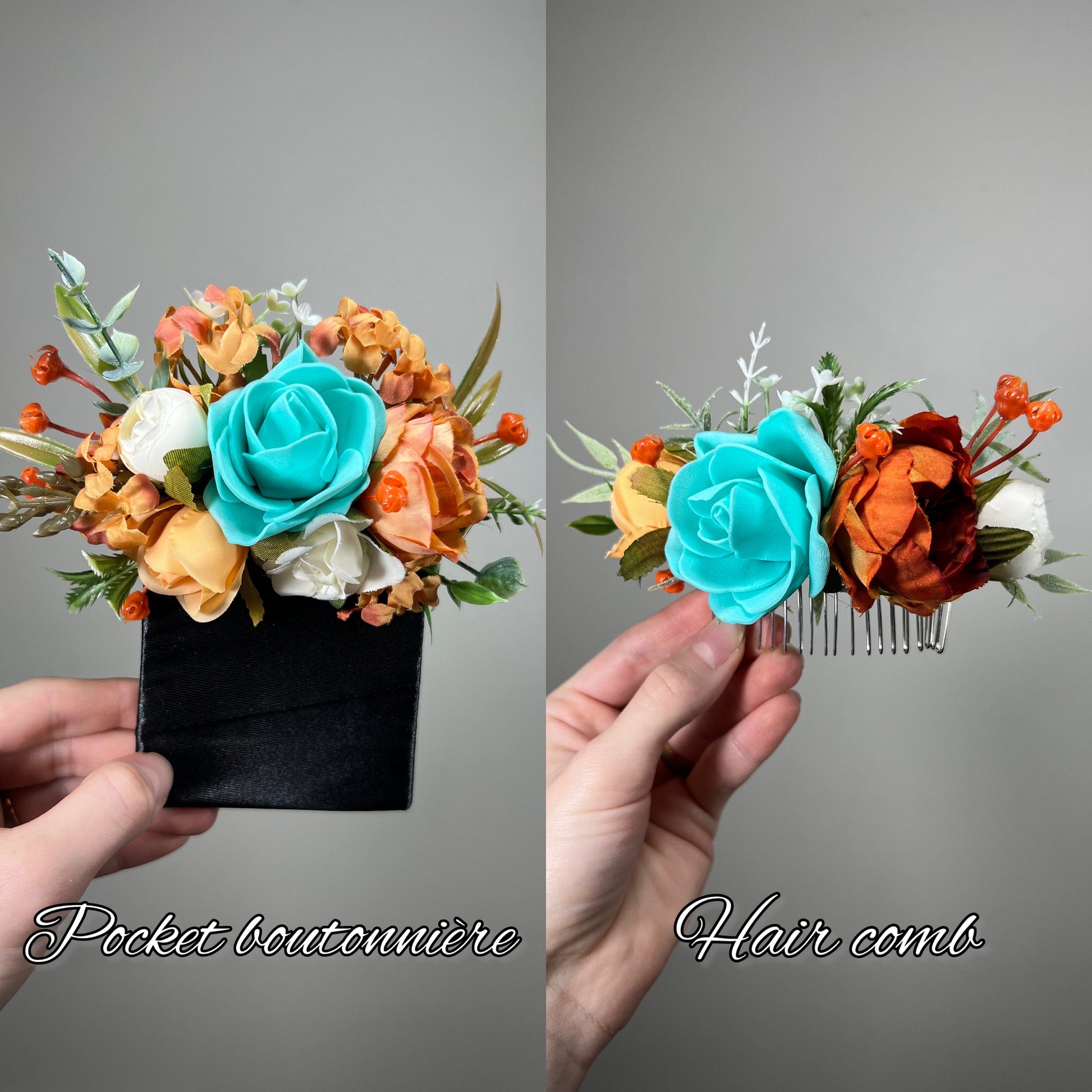 Wedding Turquoise Bouquet Terracotta Boho Bridal Rust Wedding Teal Cascading Bouquet Burnt Orange Cinnamon Decor Artificial Flower Fall